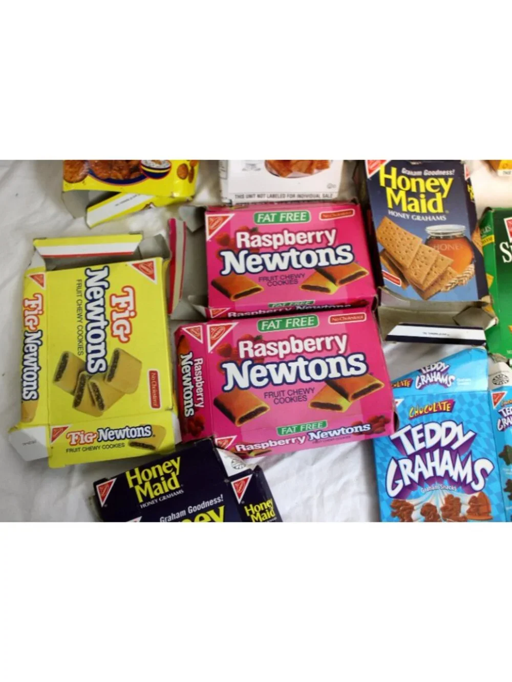Lg Lot Cardboard Mini Snack Boxes Oreo Snackwells Ritz Vtg Crackers Cereal Play